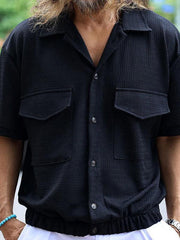 Men's pocket casual short-sleeved shirt - 808Lush