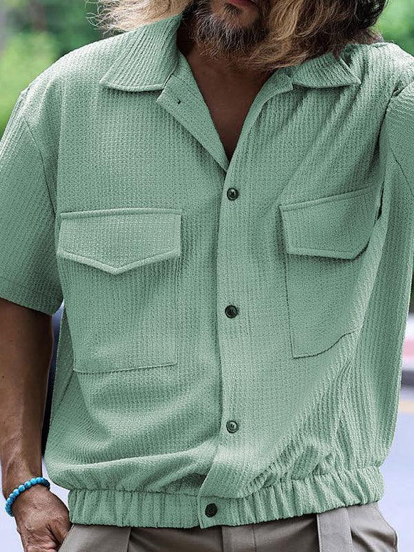 Men's pocket casual short-sleeved shirt - 808Lush