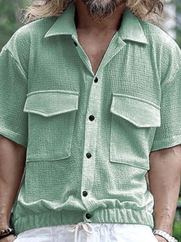 Men's pocket casual short-sleeved shirt - 808Lush