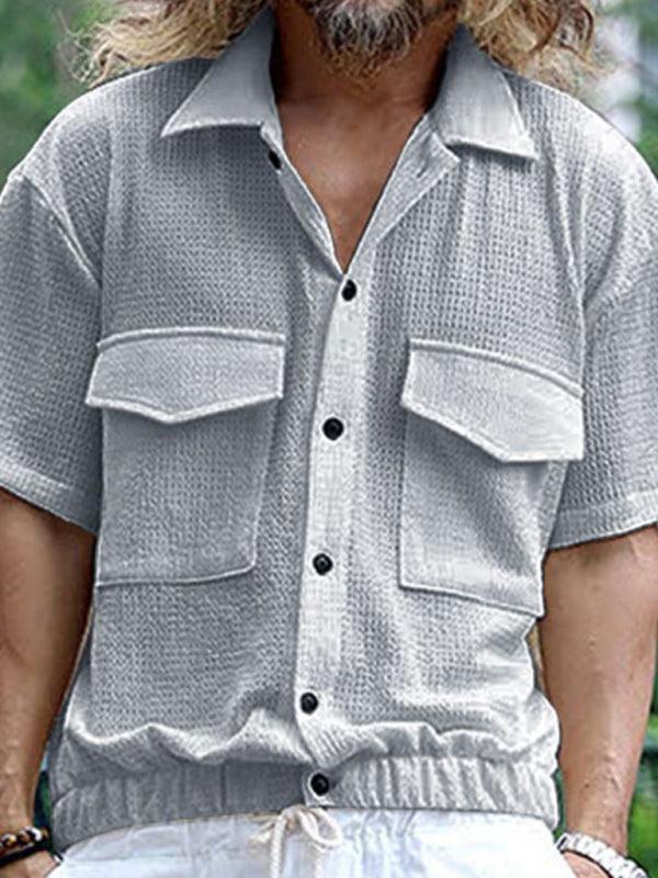 Men's pocket casual short-sleeved shirt - 808Lush