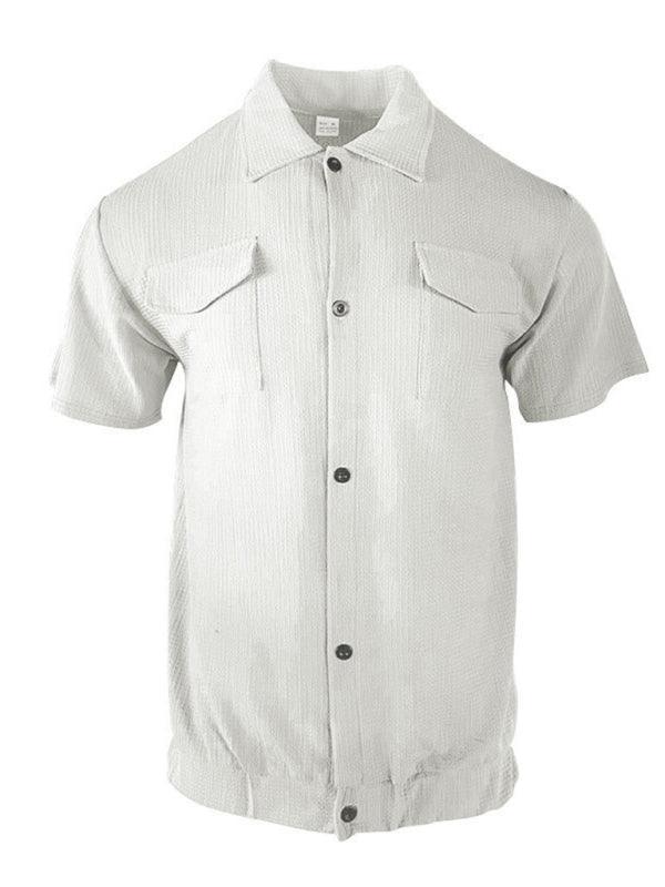 Men's pocket casual short-sleeved shirt - 808Lush