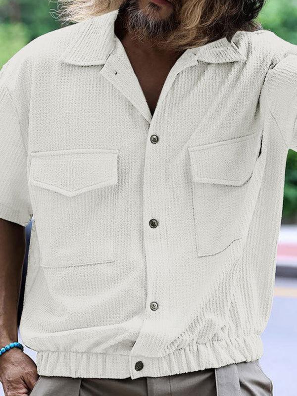 Men's pocket casual short-sleeved shirt - 808Lush