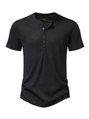 Men's Henley Casual Fashion Basic Short Sleeve T-Shirt - 808Lush