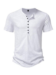 Men's Henley Casual Fashion Basic Short Sleeve T-Shirt - 808Lush