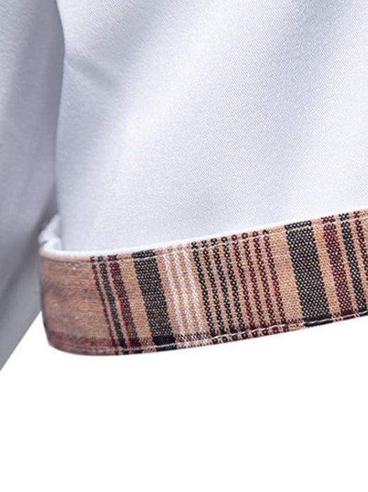 Men's Casual Collar Buttoned Plaid Short Sleeve Shirt - 808Lush
