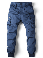 Men's casual solid color cargo pants - 808Lush