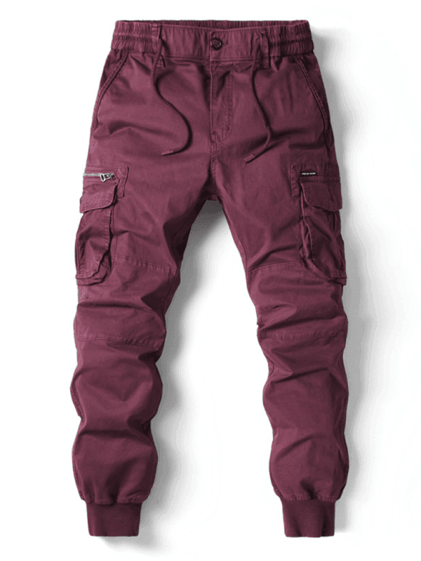 Men's casual solid color cargo pants - 808Lush