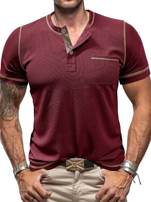 Men's Collar Short Sleeve T-Shirt - 808Lush