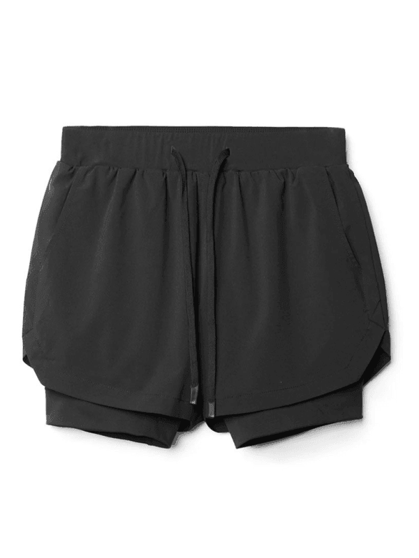 Double layer breathable -basketball running training sports shorts - 808Lush