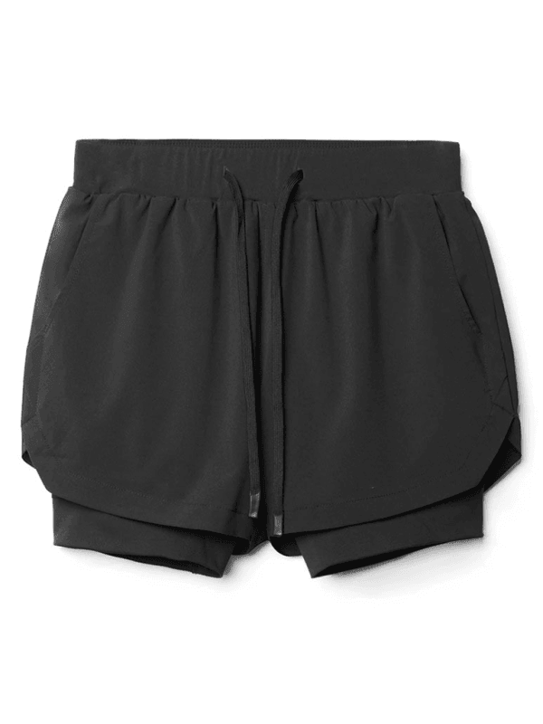 Double layer breathable -basketball running training sports shorts - 808Lush