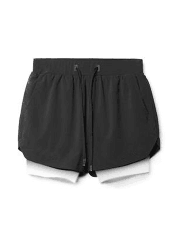 Double layer breathable -basketball running training sports shorts - 808Lush