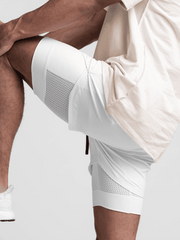 Double layer breathable -basketball running training sports shorts - 808Lush