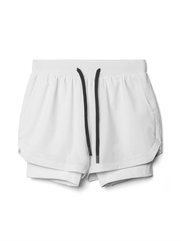 Double layer breathable -basketball running training sports shorts - 808Lush