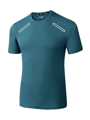 Men's sports outdoor fitness breathable stretch short-sleeved T-shirt - 808Lush