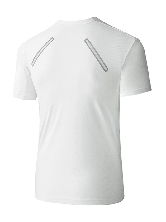 Men's sports outdoor fitness breathable stretch short-sleeved T-shirt - 808Lush