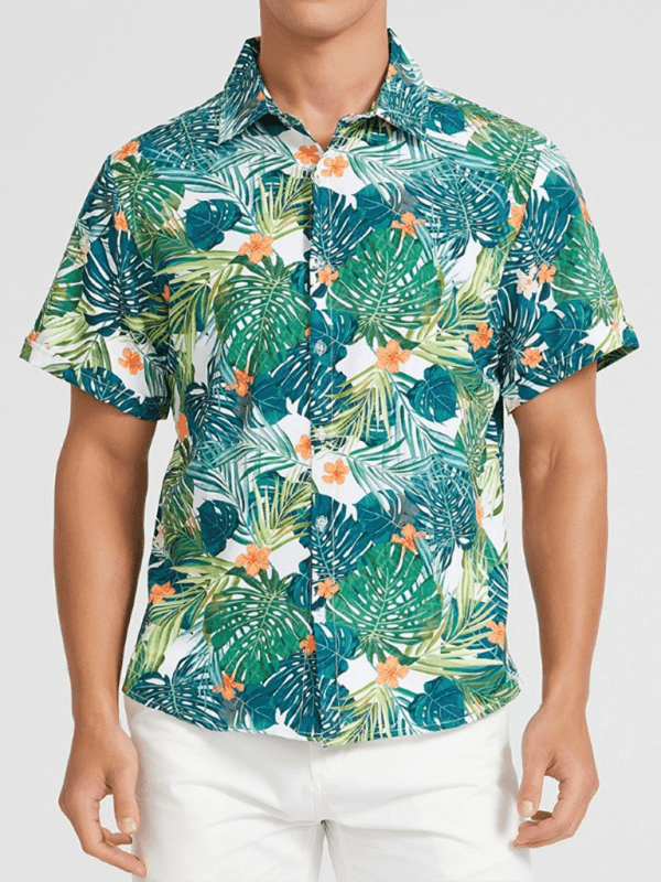 Men's Beach Shirt Hawaiian Vacation Short Sleeve Shirt - 808Lush