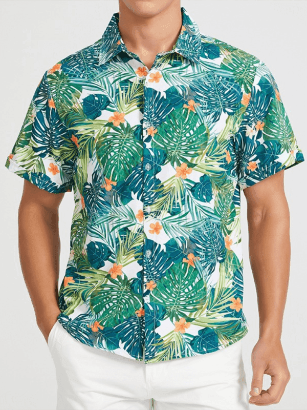 Men's Beach Shirt Hawaiian Vacation Short Sleeve Shirt - 808Lush