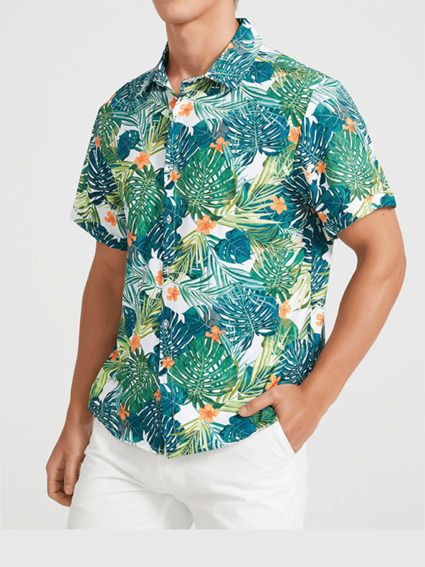 Men's Beach Shirt Hawaiian Vacation Short Sleeve Shirt - 808Lush