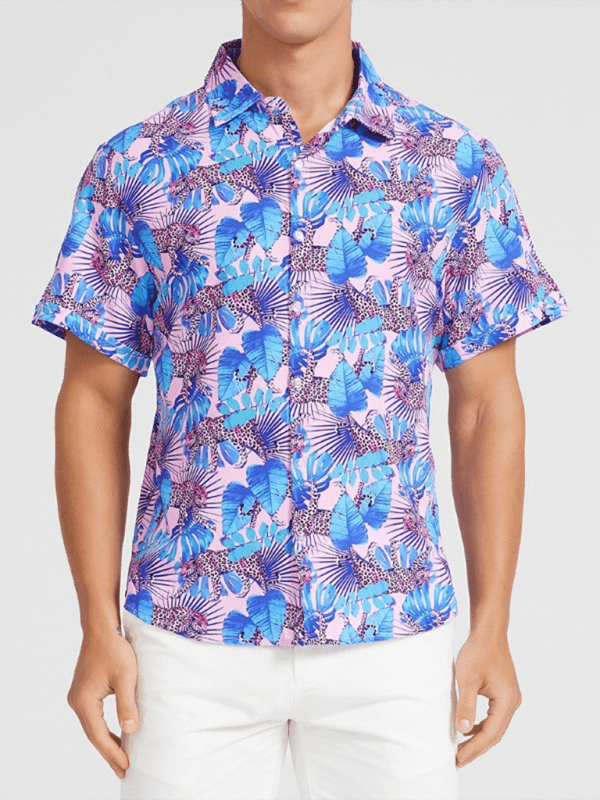 Men's Beach Shirt Hawaiian Vacation Short Sleeve Shirt - 808Lush