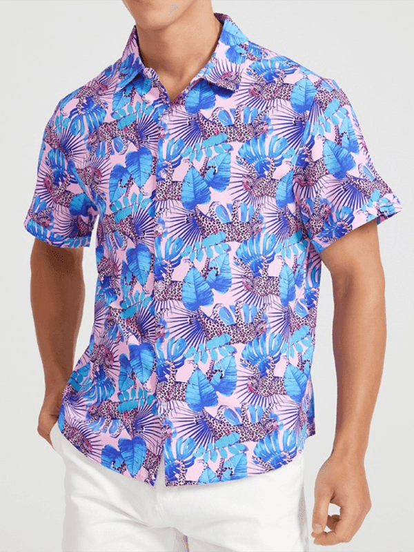 Men's Beach Shirt Hawaiian Vacation Short Sleeve Shirt - 808Lush