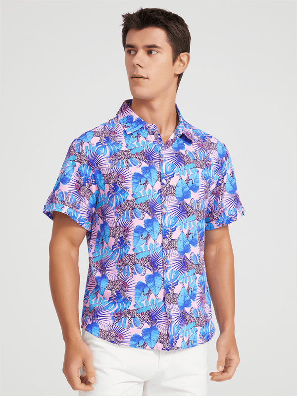 Men's Beach Shirt Hawaiian Vacation Short Sleeve Shirt - 808Lush