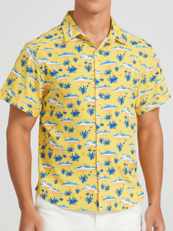 Men's Beach Shirt Hawaiian Vacation Short Sleeve Shirt - 808Lush