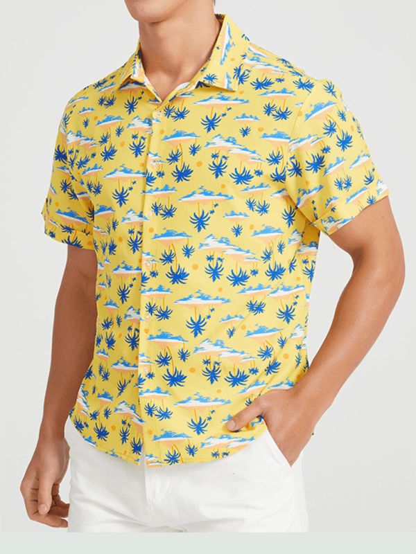 Men's Beach Shirt Hawaiian Vacation Short Sleeve Shirt - 808Lush