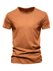 T-shirt col rond en coton pour hommes 