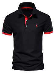 Men's -polo shirt with deer embroidery