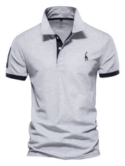 Men's -polo shirt with deer embroidery