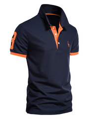 Men's -polo shirt with deer embroidery