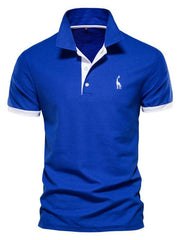 Men's -polo shirt with deer embroidery