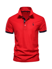 Men's -polo shirt with deer embroidery