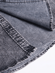 Chemise en jean à manches courtes pour hommes 