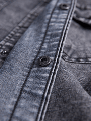 Chemise en jean à manches courtes pour hommes 