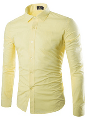 Casual lapel non-iron long-sleeved shirt