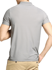 Men's high elastic non-marking ice silk lapel short-sleeved quick-drying polo shirt