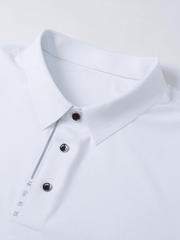 Men's short-sleeved ice silk high elastic non-marking polo shirt