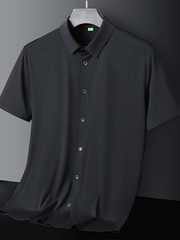 Men's light ice silk high elastic short sleeve shirt