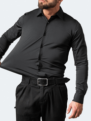 Men's non-iron wrinkle-resistant long-sleeve shirt