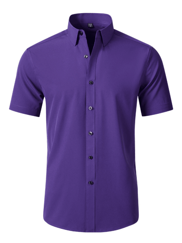 Men's non-iron wrinkle-resistant short-sleeved shirt