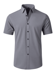 Men's non-iron wrinkle-resistant short-sleeved shirt