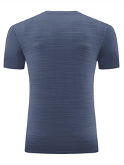 Men's ice silk quick dry round neck short sleeve sports T-shirt