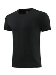 Men's ice silk quick dry round neck short sleeve sports T-shirt