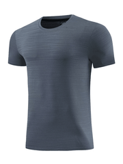 Men's ice silk quick dry round neck short sleeve sports T-shirt