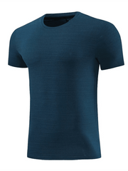 Men's ice silk quick dry round neck short sleeve sports T-shirt