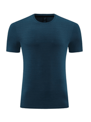 Men's ice silk quick dry round neck short sleeve sports T-shirt