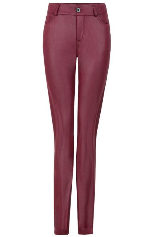 Women's Fashion Pu Leather Feet Trousers - 808Lush