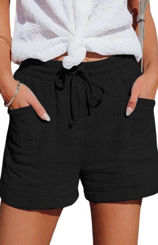 Women's High Waisted Strappy Wide Leg Shorts - 808Lush