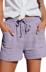 Women's High Waisted Strappy Wide Leg Shorts - 808Lush